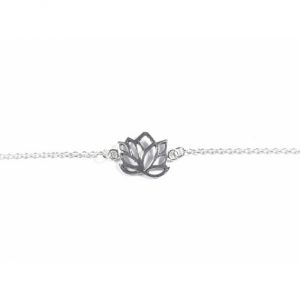 pulsera plata flor de loto